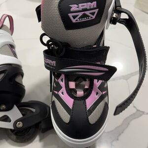 2PM Sports Pink and Black Roller Skates